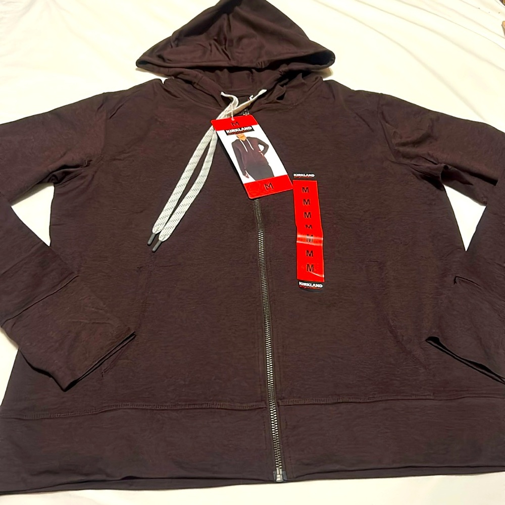 NWT Kirkland Signature ladies full zip hoody light weight size M - Picture 2 of 3